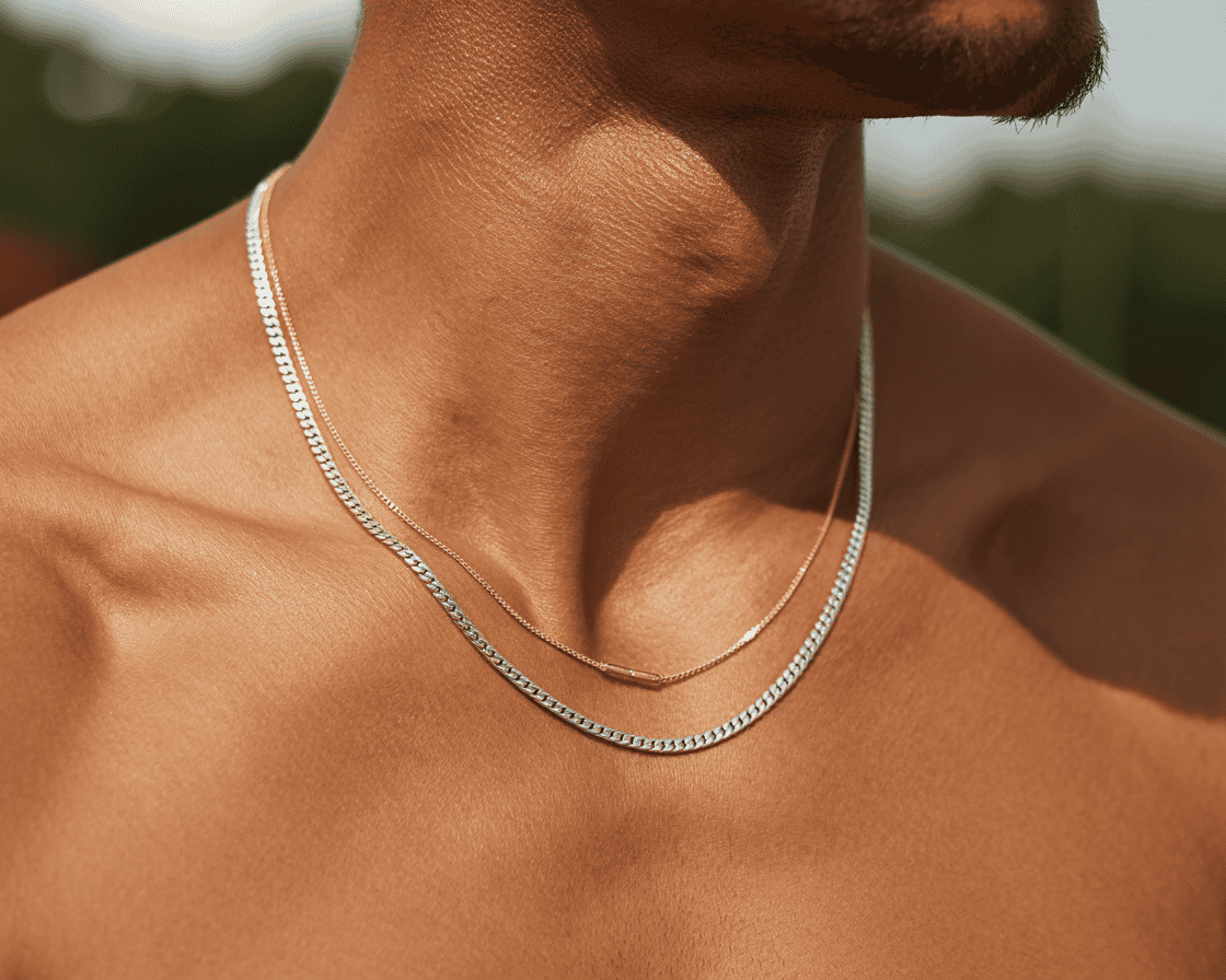 Aka Gioielli® - Heren ketting in gerodineerd 925 sterling zilver - 5 mm Grumetta ketting - Lengte: 51 cm Aka Gioielli® - Heren ketting in gerodineerd 925 sterling zilver - 5 mm Grumetta ketting - Lengte: 51 cm