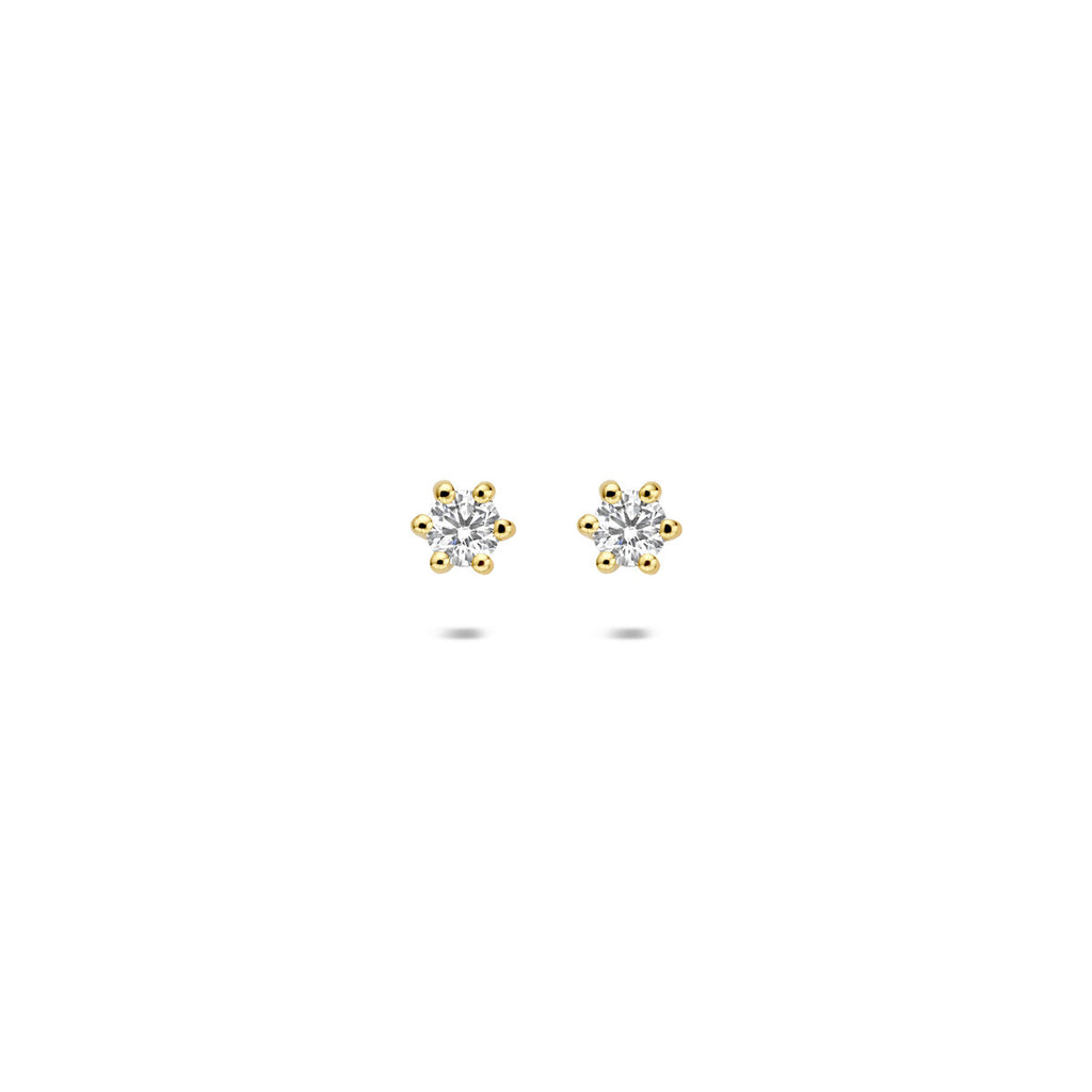 Estellara - Oorknoppen Lab Grown Diamant - 14K Geelgoud