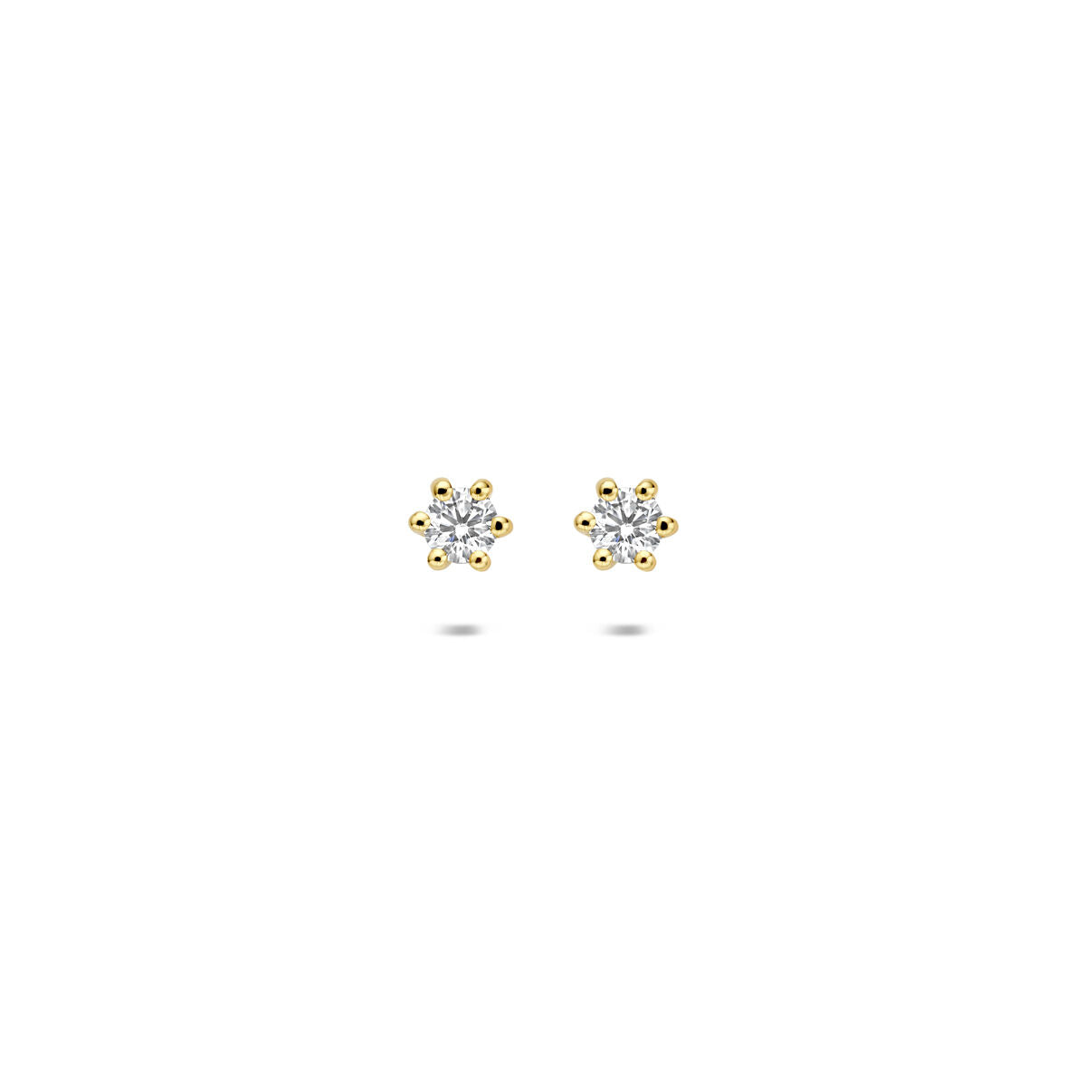 Estellara - Oorknoppen Lab Grown Diamant - 14K Geelgoud