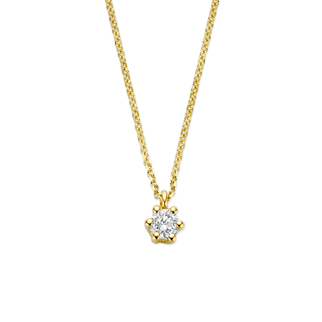 Estellara - Ketting Lab Grown Diamant - 14K Geelgoud