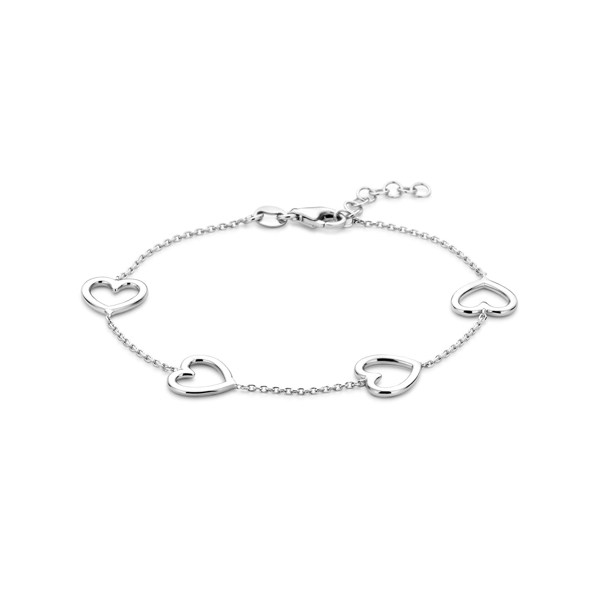 Amoria – Armband Hartjes - 925 Zilver