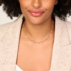 14 karaat geelgouden ketting met parels close-up detail voor vrouwen - City Juwelier