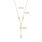 14 karaat gouden ketting met verstelbare sluiting voor vrouwen - City Juwelier