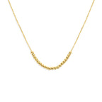 14K geelgouden bolletjesketting voor dames vooraanzicht - City Juwelier
