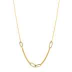 14K geelgouden ketting Velarinda vooraanzicht schakeldesign voor dames - City Juwelier