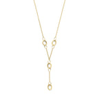 14K geelgouden Y-collier ketting vooraanzicht voor dames - City Juwelier