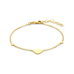 14K gouden armband met hartjes in geelgoud voor dames - City Juwelier