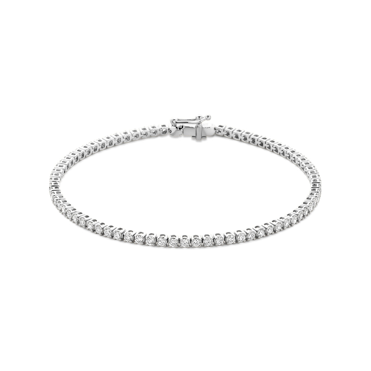 14K witgouden tennisarmband Tennalise met 2.00ct lab grown diamanten voor dames - City Juwelier