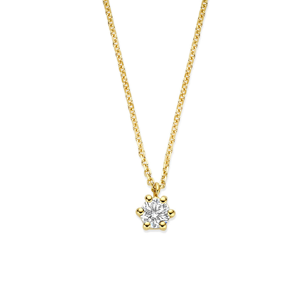 Estellara - Ketting Lab Grown Diamant - 14K Geelgoud