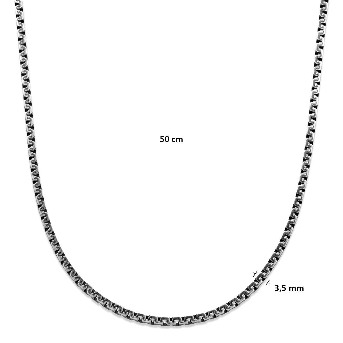 Aterno – Geoxideerd Ketting - 925 Zilver