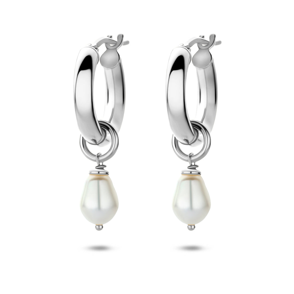 Perlantine - Parel Oorringen - 925 Zilver