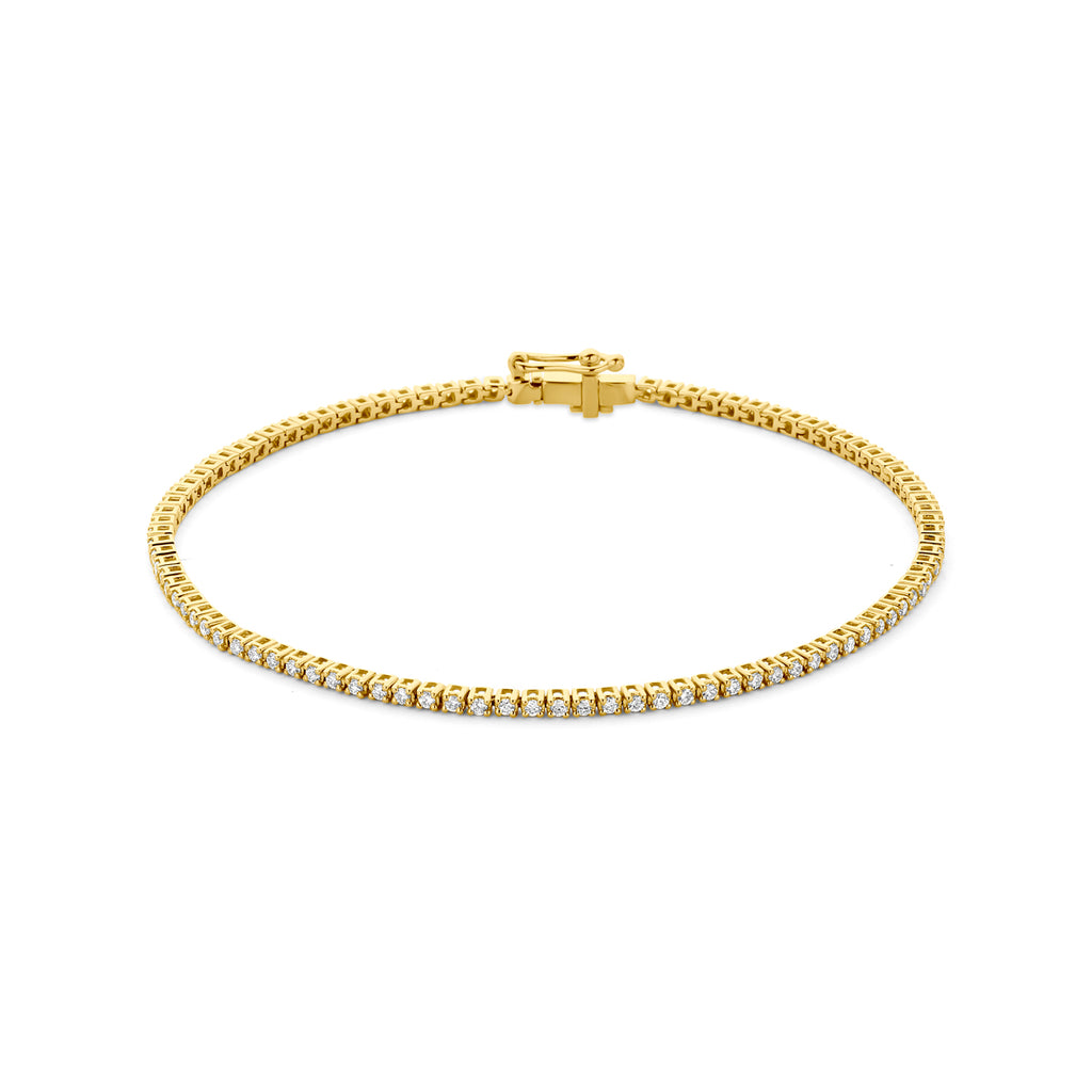 Tennalise - Diamanten Tennisarmband - 14K Geelgoud