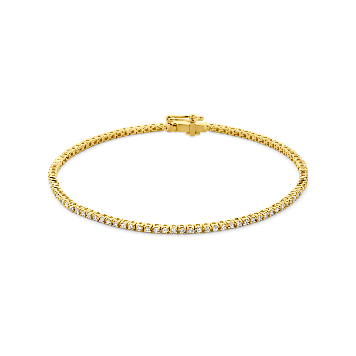 Tennalise - Diamanten Tennisarmband - 14K Geelgoud