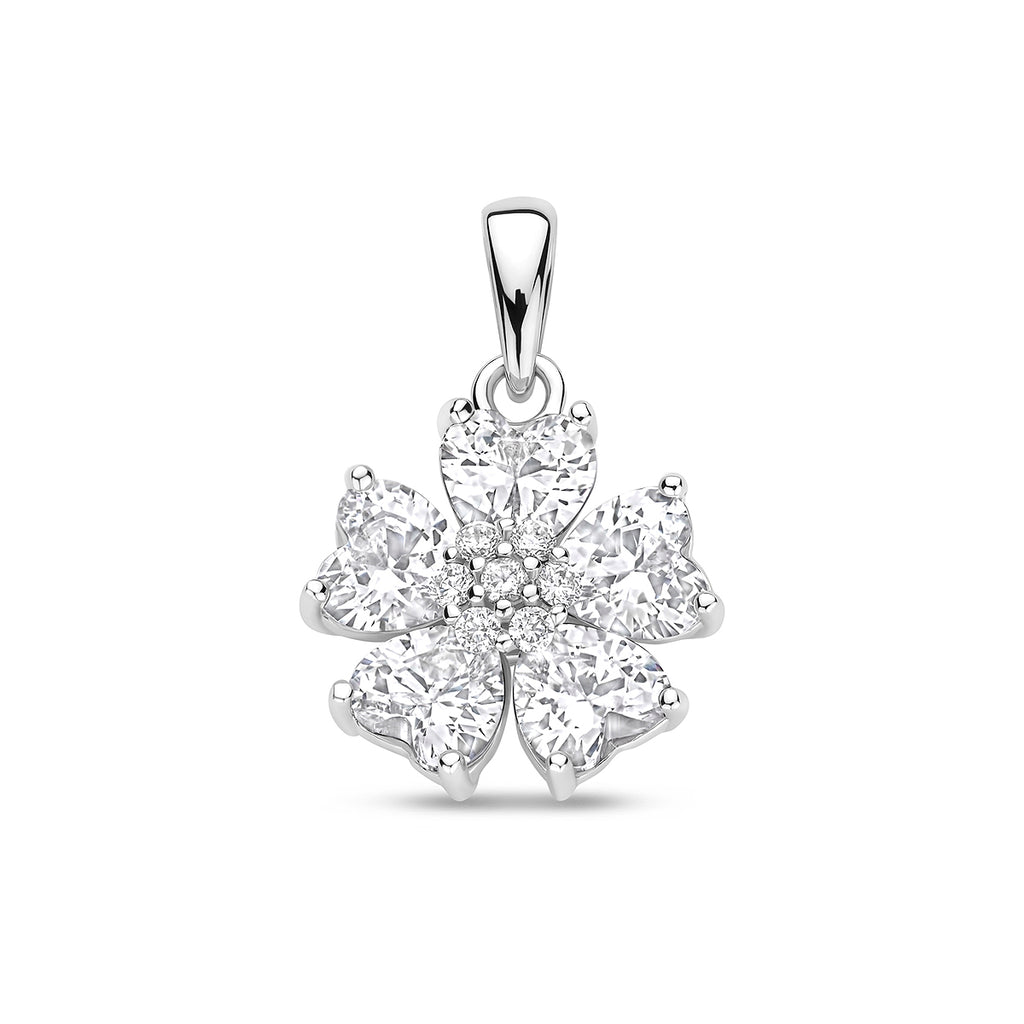 Flora Hanger – Zirkonia - 925 Zilver