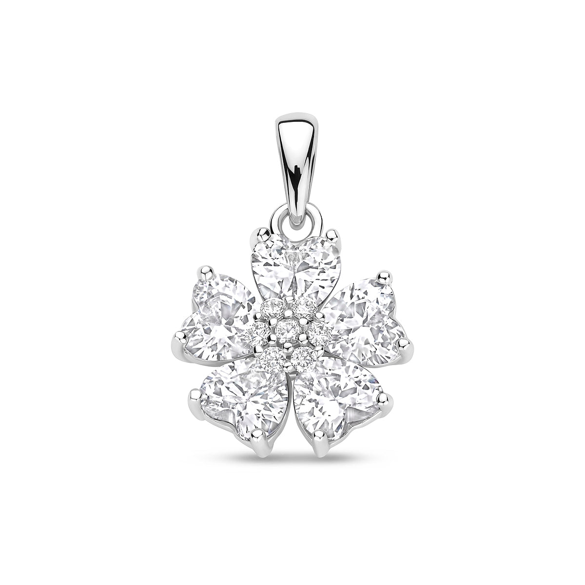 Flora Hanger – Zirkonia - 925 Zilver