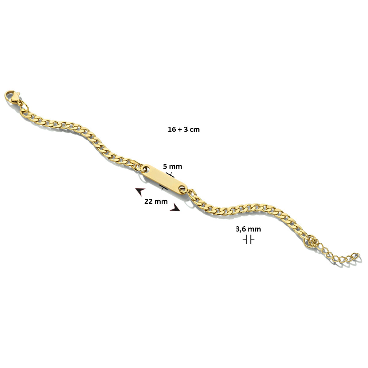 Graveerarmband plaat