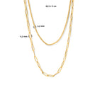 Multi-collier gourmette en paperclip