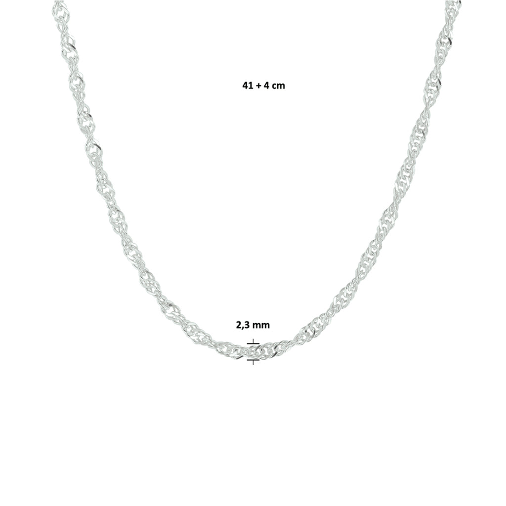 Krul/draai singapore ketting