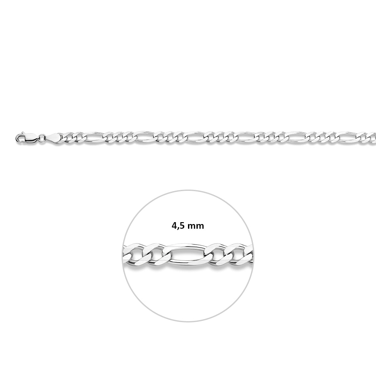 Valerio – Figaro Armband - 925 Zilver