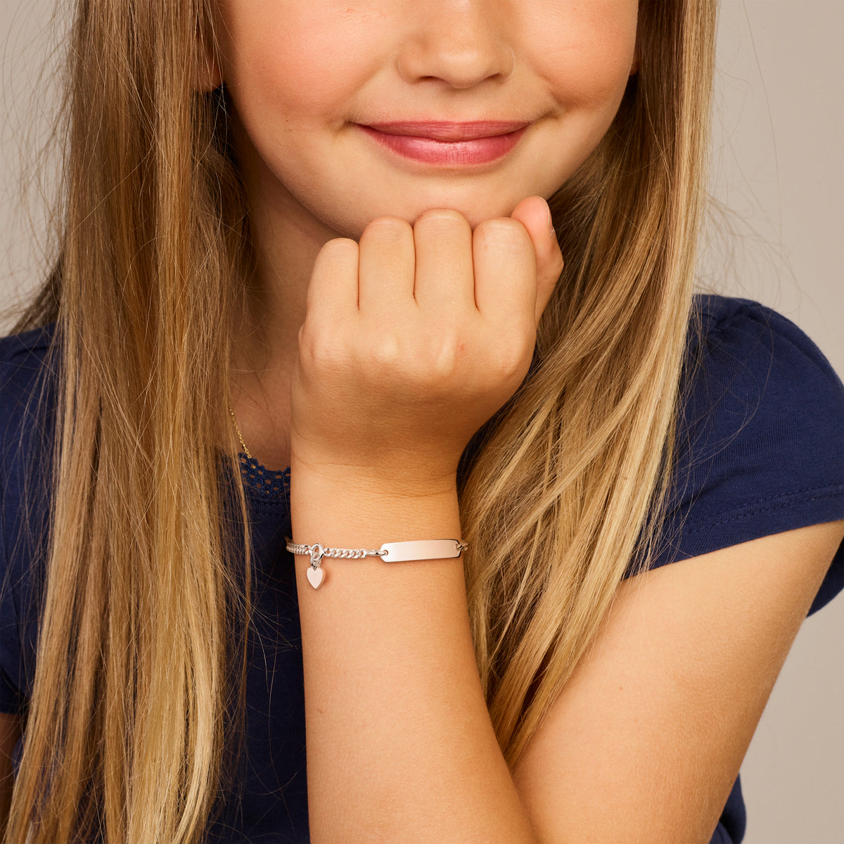Graveerarmband hart gourmette