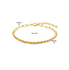 Armband paperclip en koord