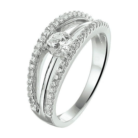 Ring met zirkonia stenen