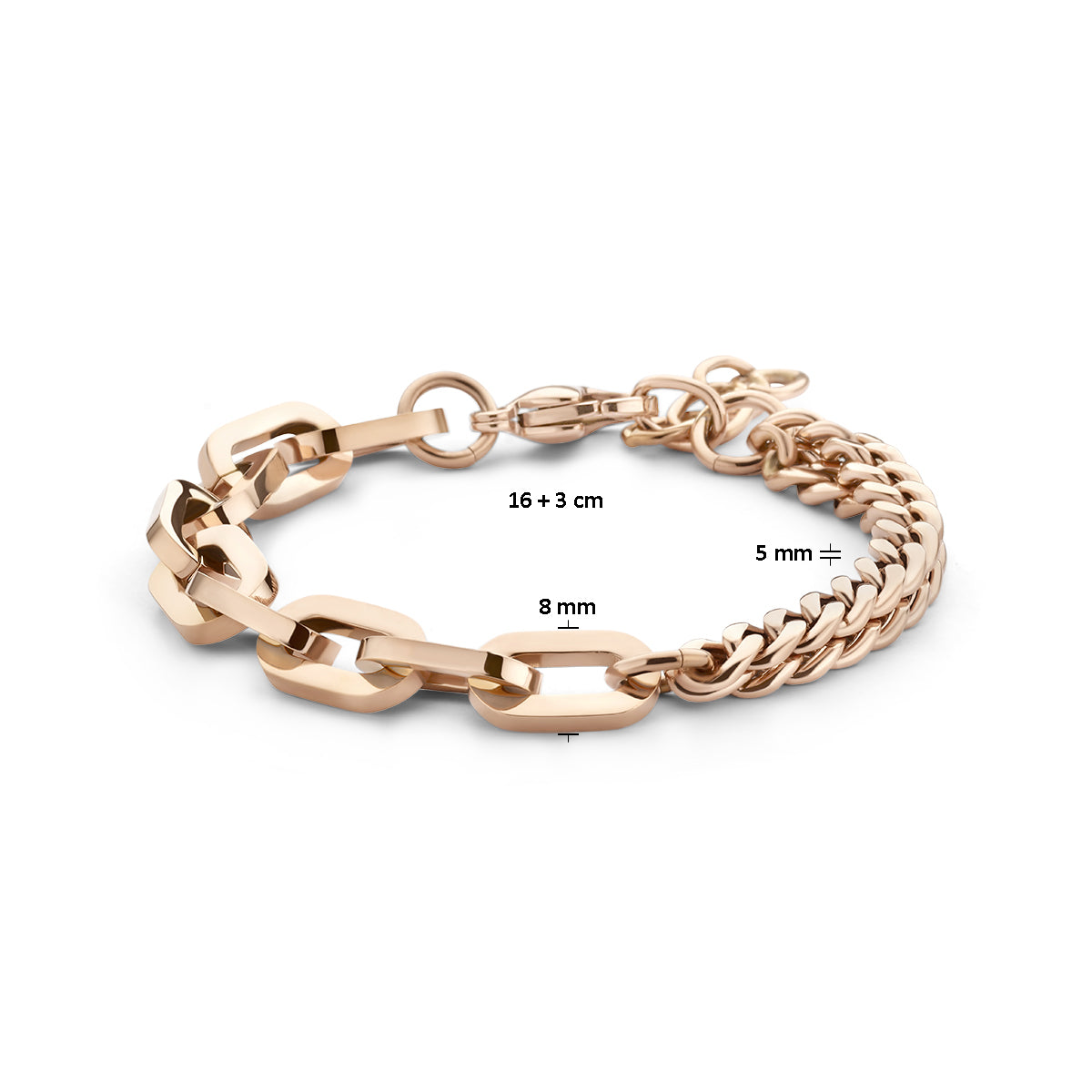 Armband gourmette en paperclip