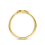 9 karaat geelgouden damesring zijaanzicht met 9mm breedte - City Juwelier