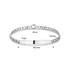925 Zilveren damesarmband met graveermogelijkheid, detail van de sluiting - City Juwelier