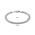 925 zilveren gourmette armband heren detail karabijnsluiting - City Juwelier