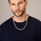 925 Zilveren koningsschakel ketting close-up schakels voor mannen - City Juwelier