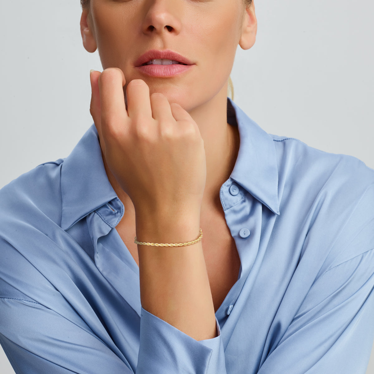 Armband paperclip en koord