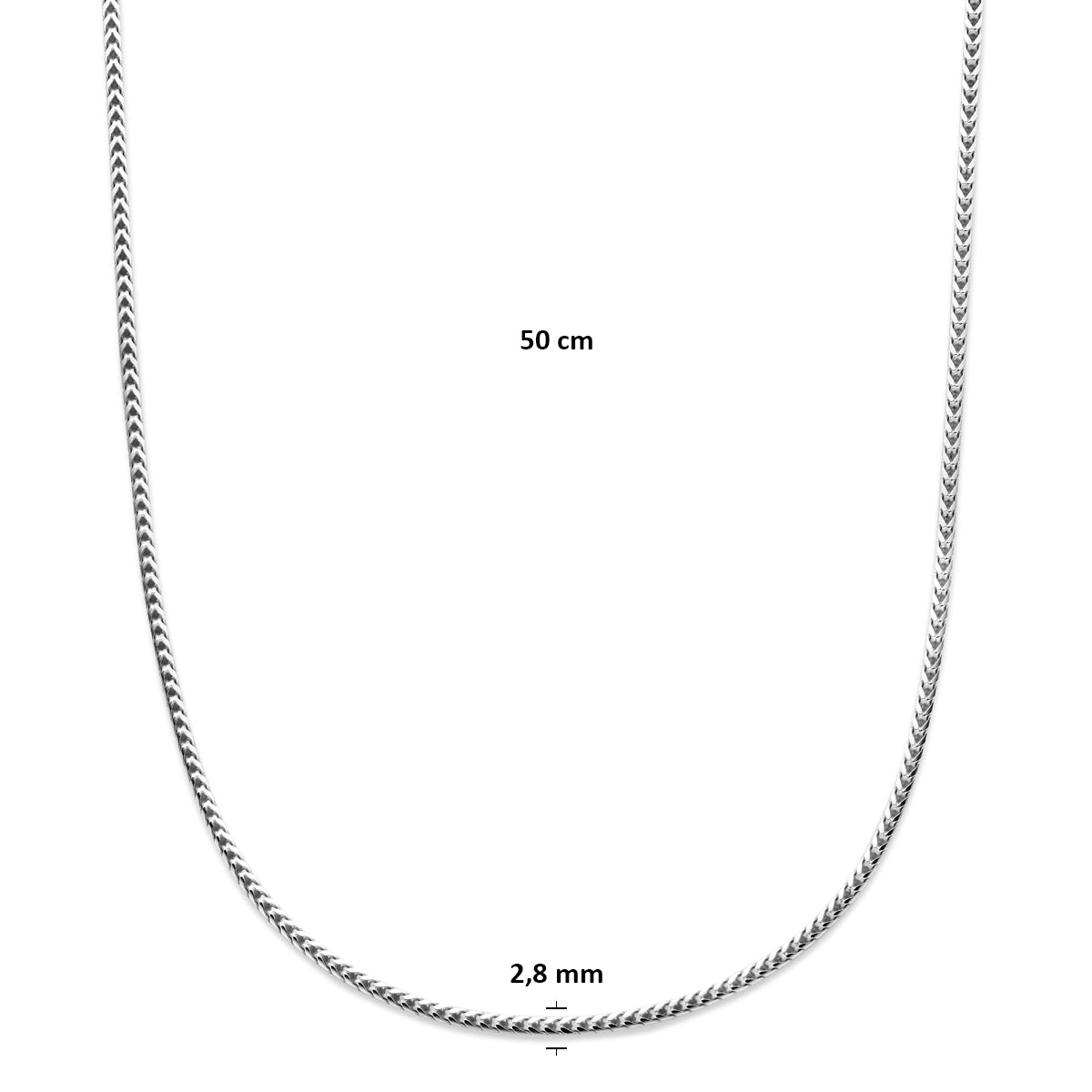 Lunaro – vossestaart Ketting - 925 Zilver