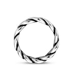 Heren schakelring - 925 zilver - geoxideerd