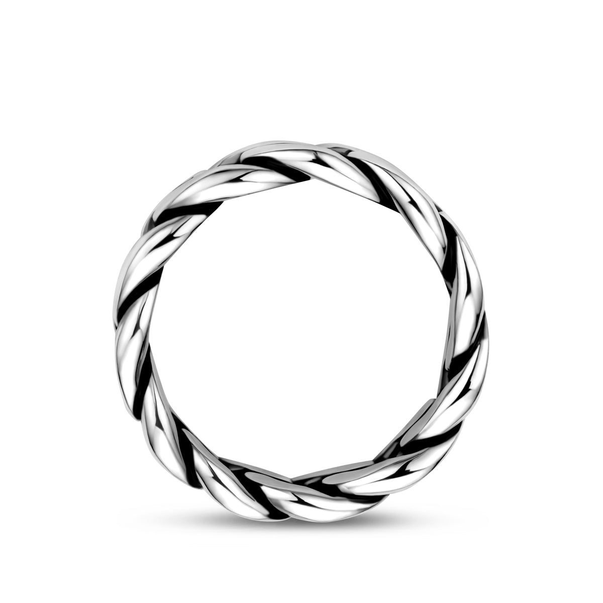 Heren schakelring - 925 zilver - geoxideerd