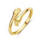 9K geelgouden ring met knuffeldesign vooraanzicht voor dames - City Juwelier