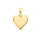 9K gouden hanger hartvorm geelgoud voor dames vooraanzicht - City Juwelier