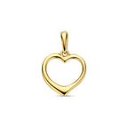 9K gouden hart hanger voor vrouwen vooraanzicht - City Juwelier