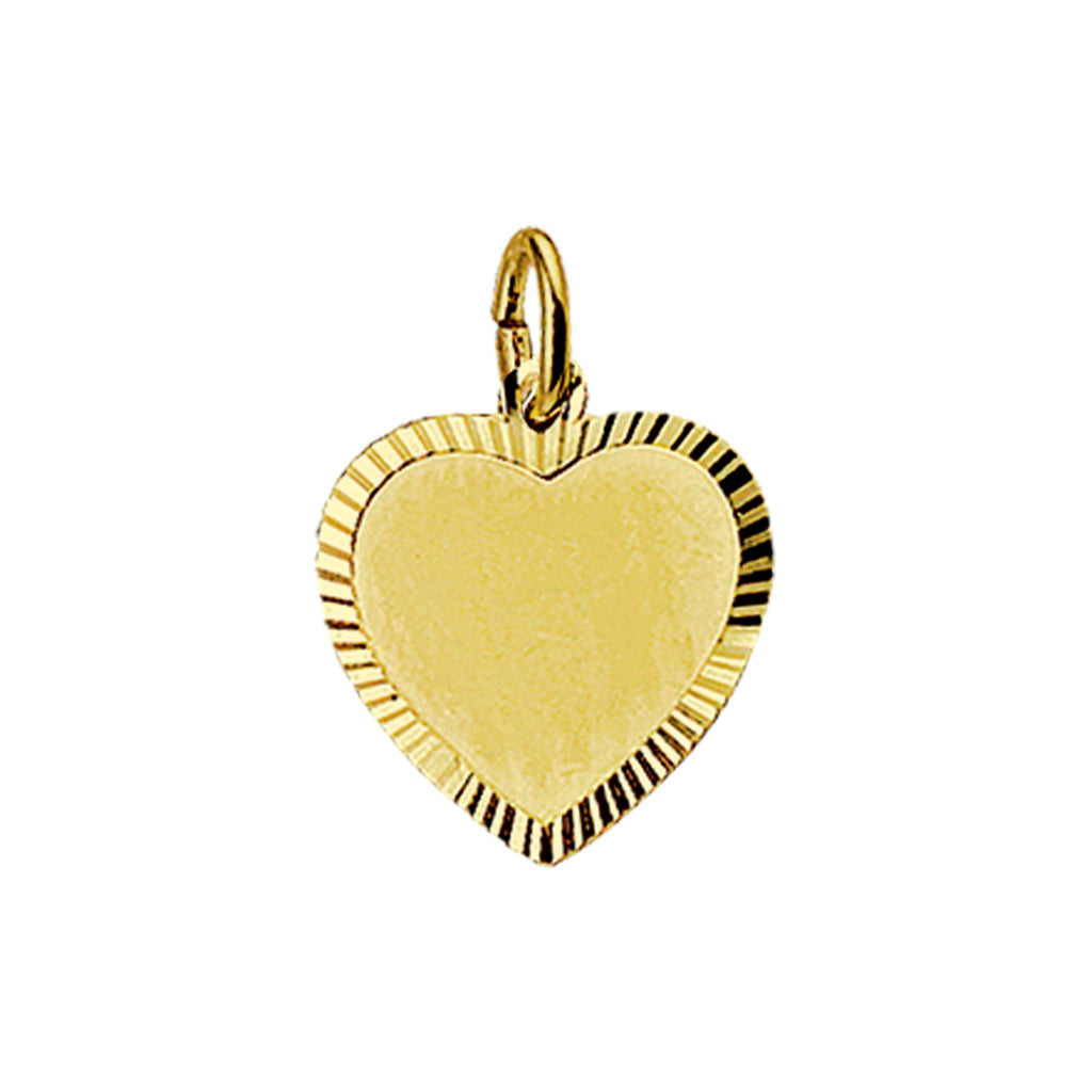 9K gouden harthanger met gediamanteerde afwerking vooraanzicht voor dames - City Juwelier