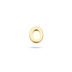 Alphabelle - Letter Oorknop Oorbel 14K Geelgoud - Dames 0