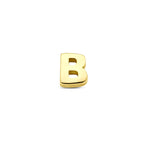 Alphabelle - Letter Oorknop Oorbel 14K Geelgoud - Dames B