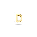 Alphabelle - Letter Oorknop Oorbel 14K Geelgoud - Dames D