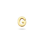 Alphabelle - Letter Oorknop Oorbel 14K Geelgoud - Dames G