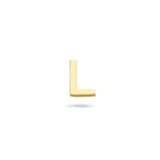Alphabelle - Letter Oorknop Oorbel 14K Geelgoud - Dames L