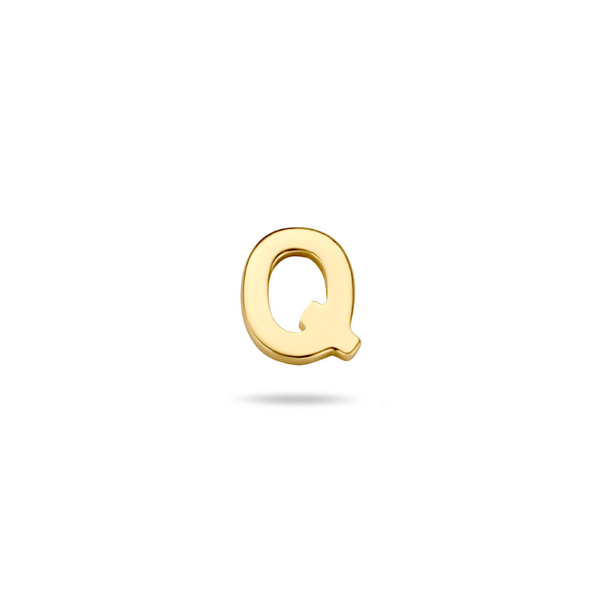 Alphabelle - Letter Oorknop Oorbel 14K Geelgoud - Dames Q