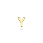 Alphabelle - Letter Oorknop Oorbel 14K Geelgoud - Dames Y
