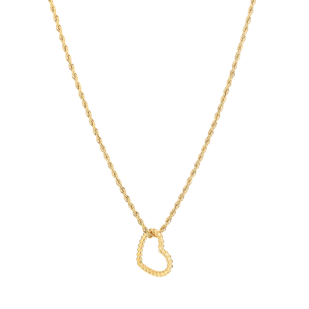 Amorélia – Gouden Hart Ketting – Stainless Steel
