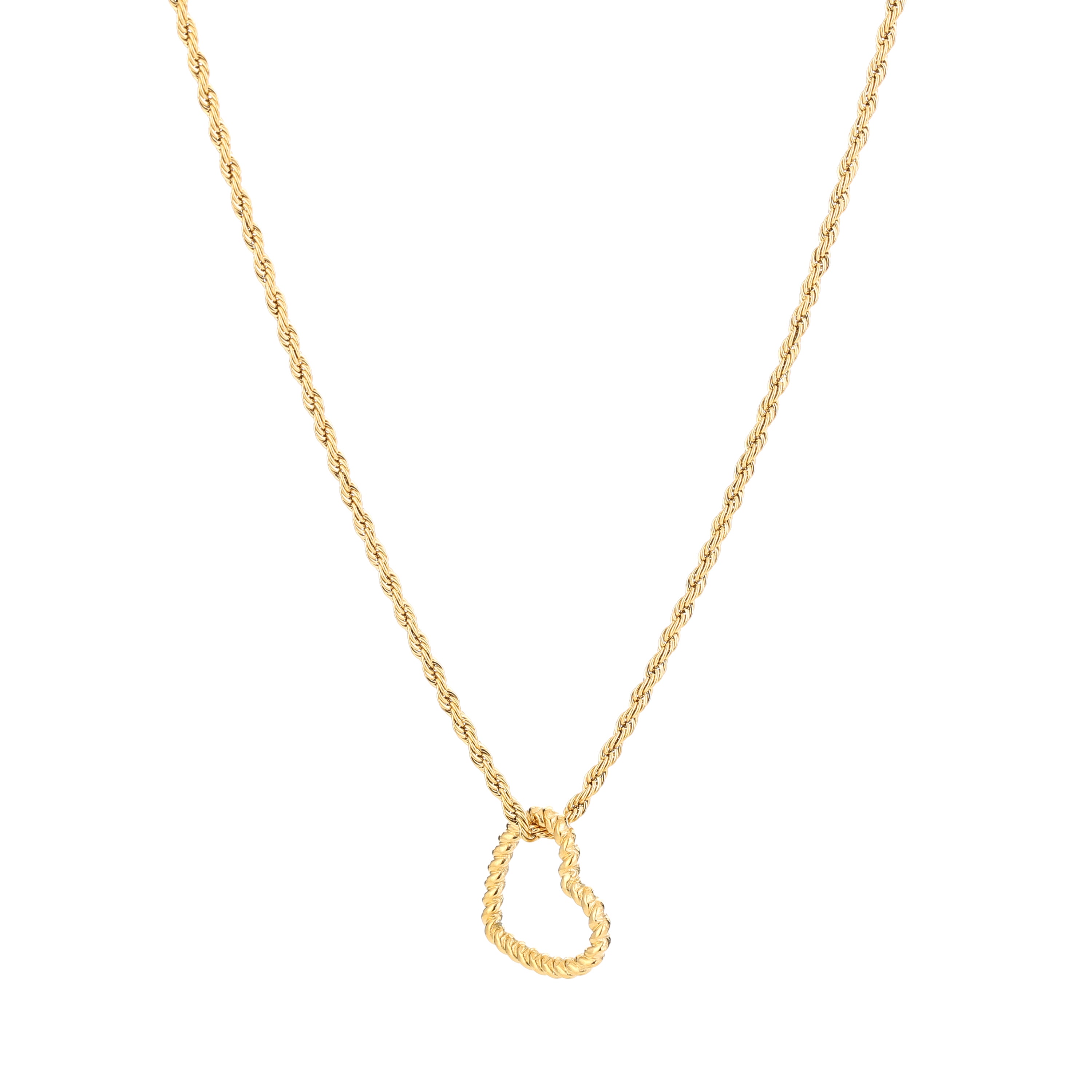 Amorélia – Gouden Hart Ketting – Stainless Steel