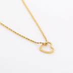 Amorélia – Gouden Hart Ketting – Stainless Steel Close Up