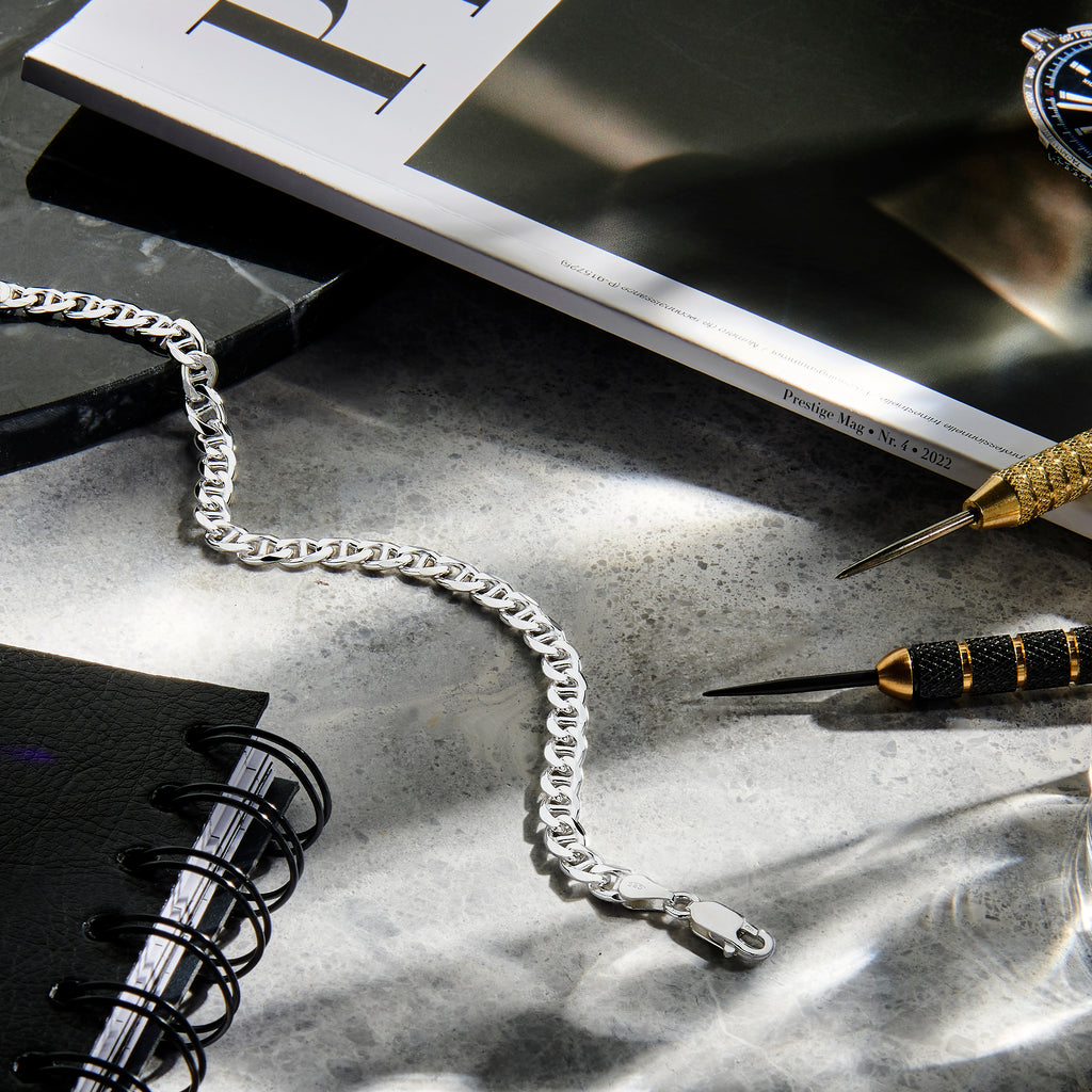 Augustus – Anker Armband – 925 Zilver Achtergrond